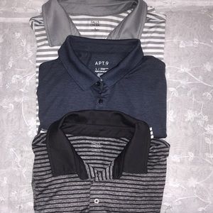 3PCS FALLS CREEK MENS POLO SHIRT SIZE MEDIUM good condition